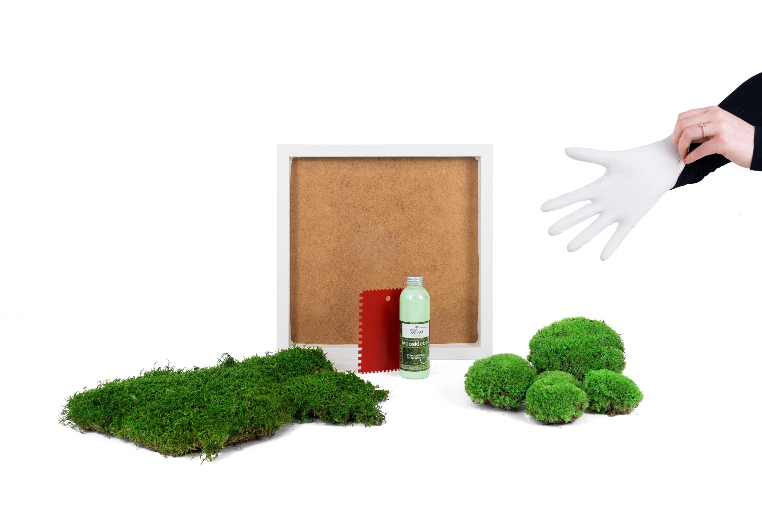 Kit de peinture à coller soi-même - Cadre en bois (blanc, 35 x 35 cm)