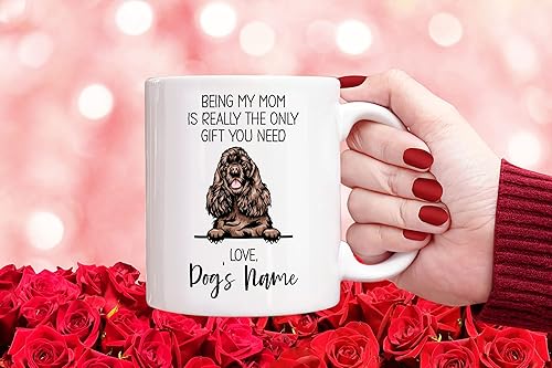 Miniatura 3 de Taza de café personalizada de Cocker Spaniel americano, nombre de perro personalizado, regalos personalizados para mamá de perro, día de la madre,
