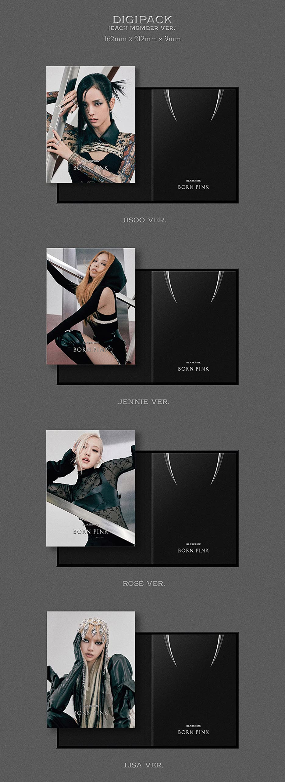 YG PLUS Blackpink - Born PINK [DIGIPACK sürümü: Jennie VER.] 2