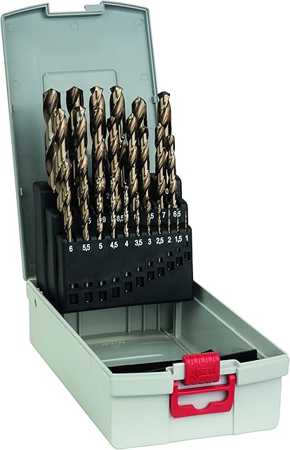 Bosch Professional 25pc. HSS-Cobalt ProBox Metal Drill Bit Set (for Stainless Steel, Ø 1-13 mm, Accessories Drill Driver and Drill Stand)