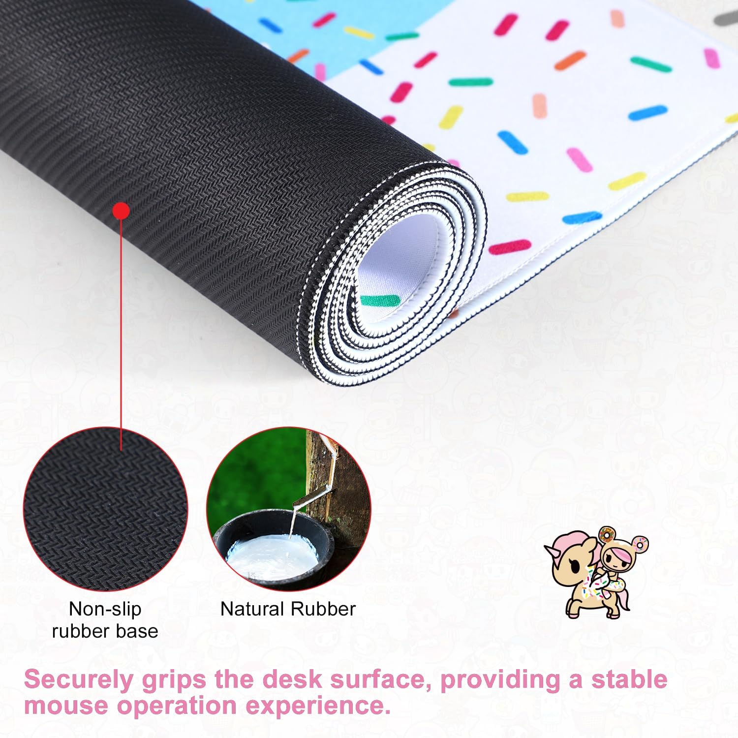 Tokidoki Unicorno Cute Desk Mat,Large Mouse Pad for Gaming & Work image 5