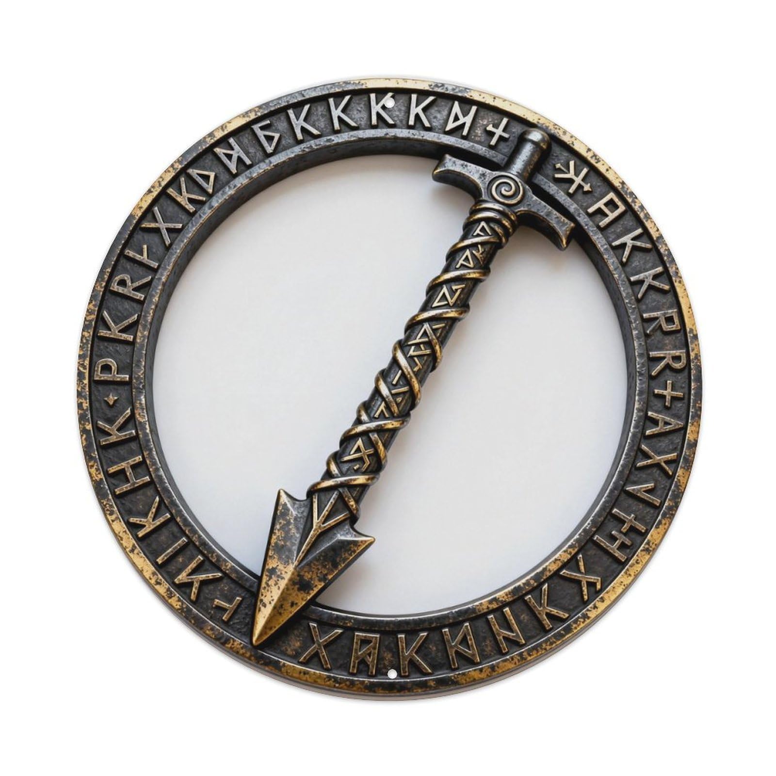 Odin Gungnir Spear Rune Norse Metal Tin Sign Plaque