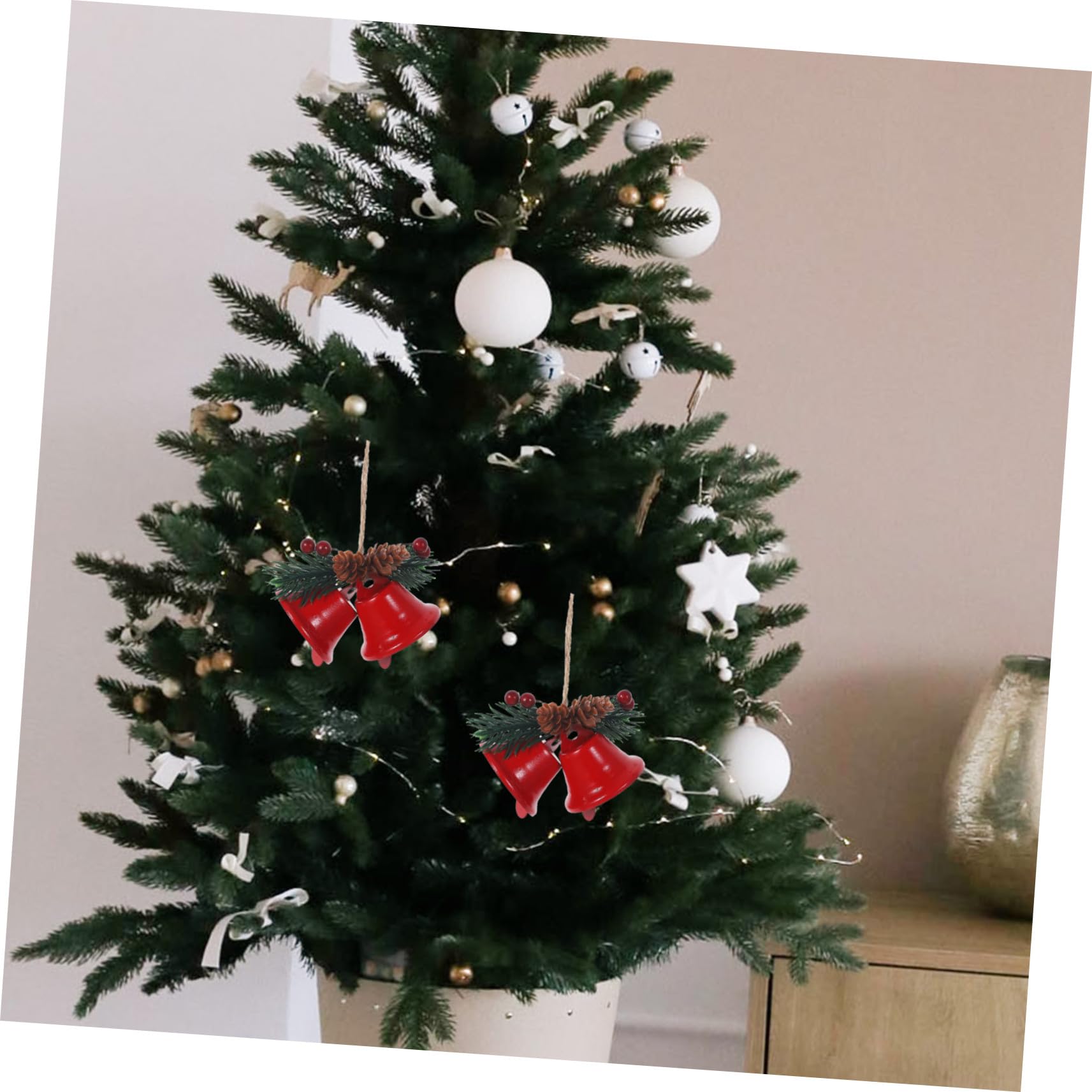 6pezzi Campanella Di Natale Sospesa Decorazione Per Albero Di Natale Campana Natalizia Da Appendere Ornamento Per Albero Di Pendente Decorativo Per Festa