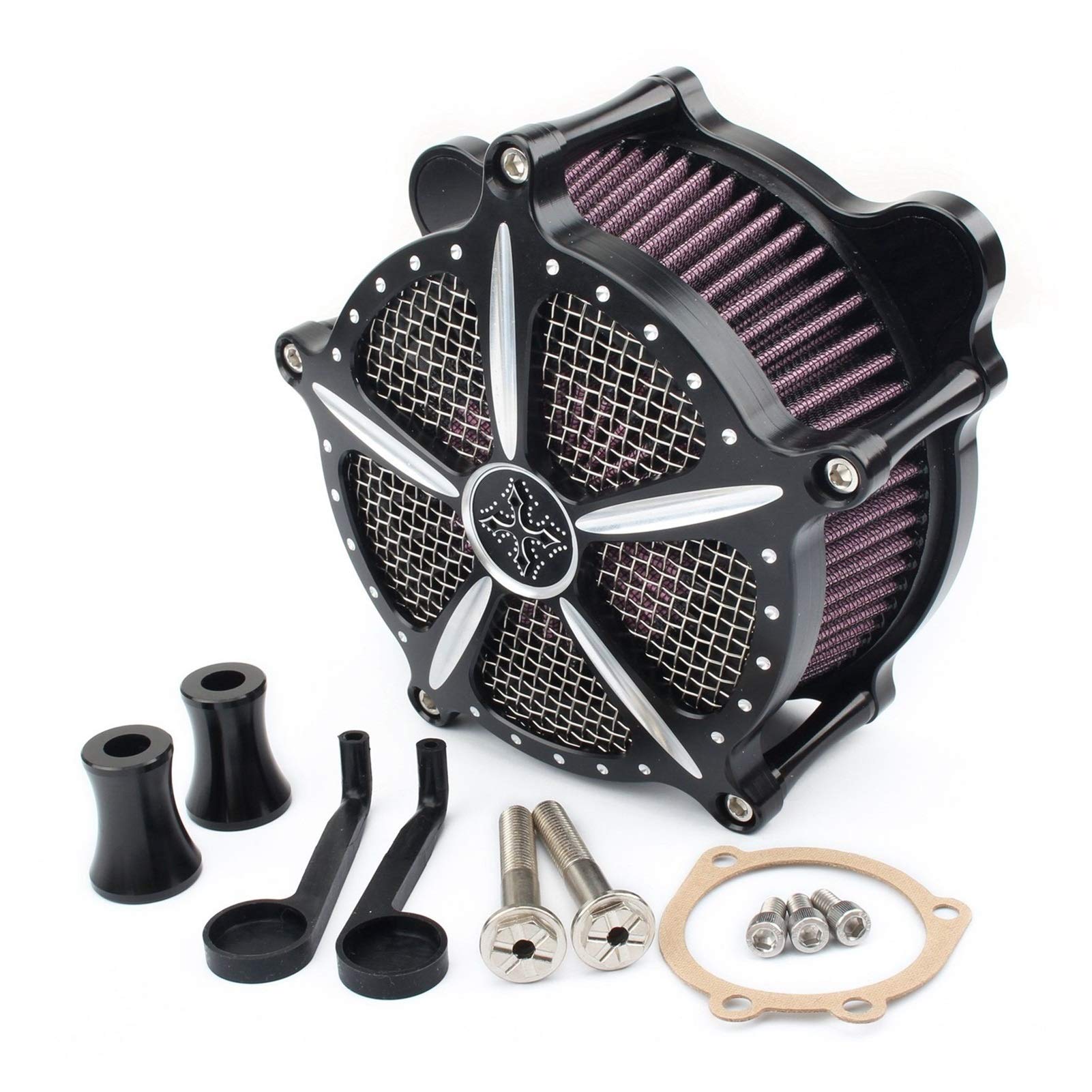 Filtr powietrza motocyklowy filtr wlotowy zestaw aluminiowy, dla Harley, Dyna Fatboy Softail Breakout Touring Road Glide FLD 1993-2017