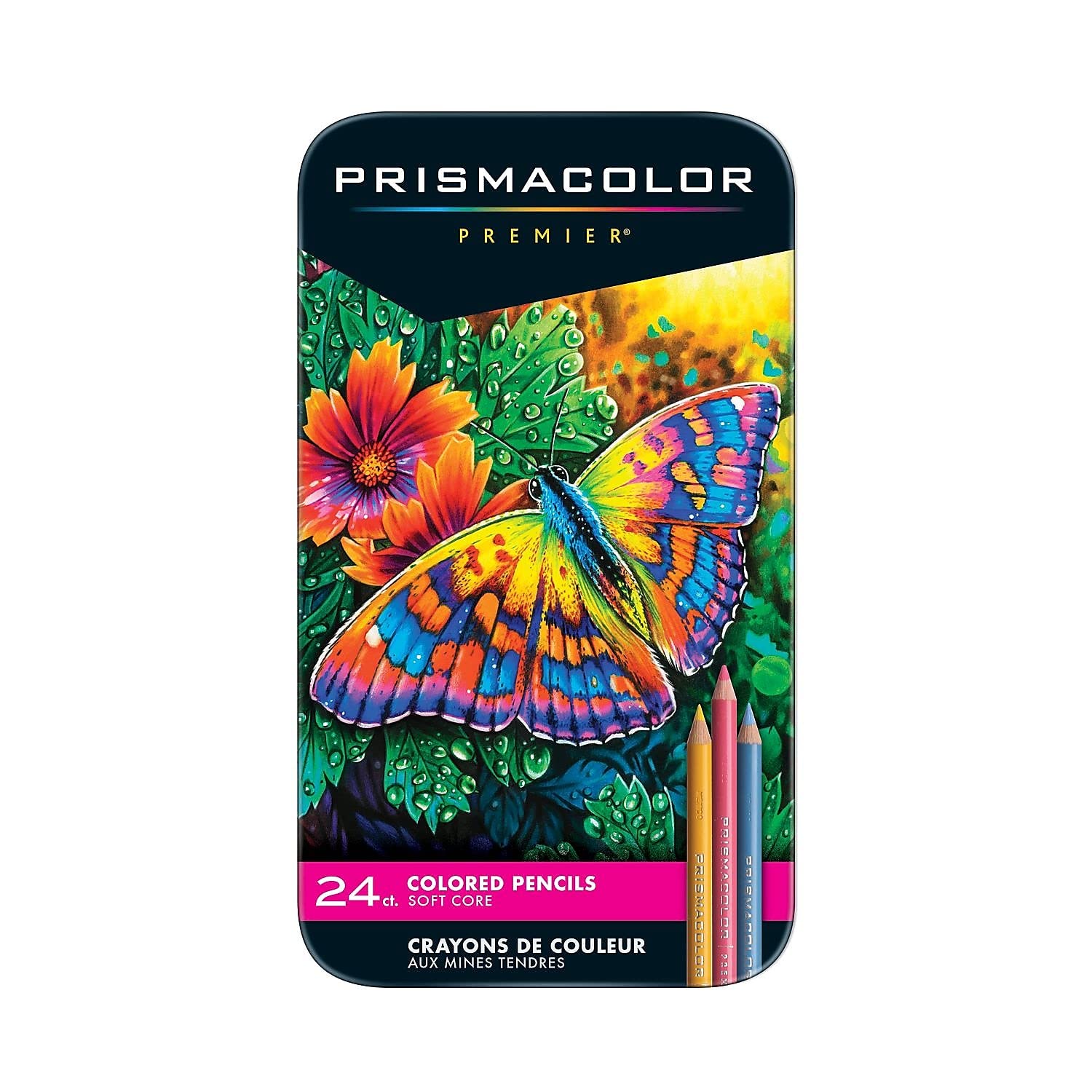 Prismacolor 3597THT Premier Colored Woodcase Pencils, 24 Assorted Colors/Set