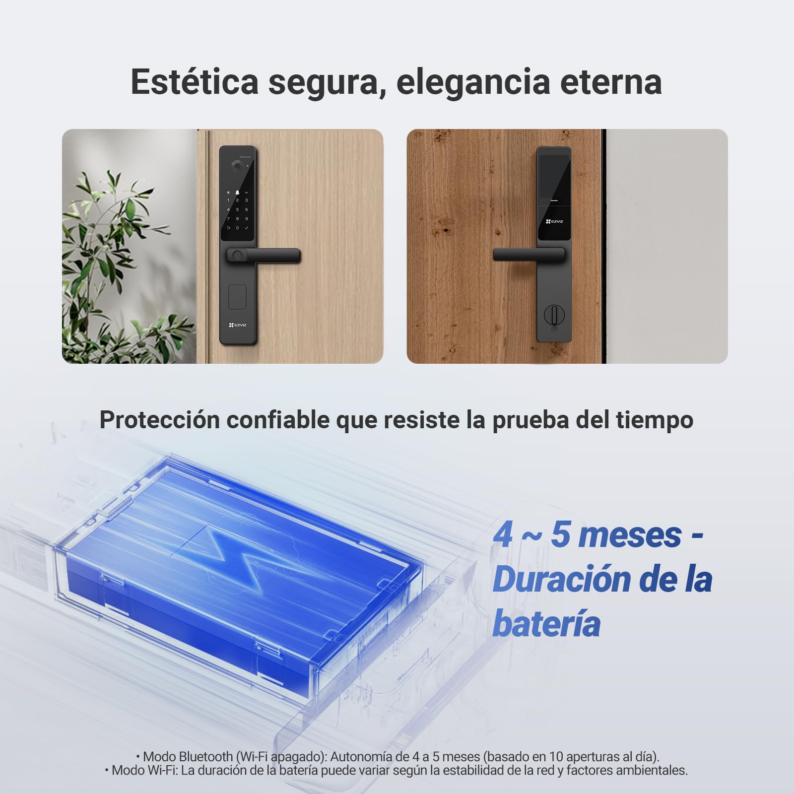 EZVIZ Y2000FVS Cerradura Puerta Exterior Inteligente Reconocimiento Facial
