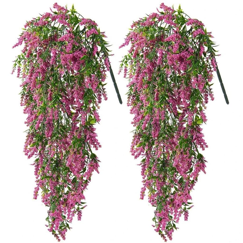 Bouquet de lavande suspendue en rotin artificiel pour decoration murale de mariage de prestige