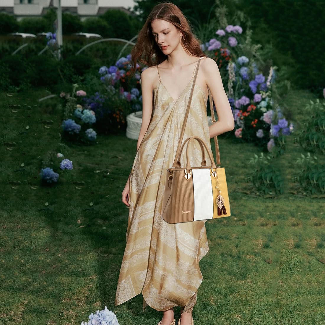 Purses and Handbags for Women Leather Tote Shoulder Bag Medium Satchel Purse Top Handle Bags for Ladies - Image 2