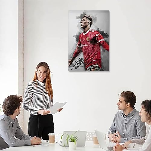Miniatura 5 de SERECPIA Póster de Marcus Rashford en lienzo fresco y arte de pared, impresión moderna para decoración de dormitorio familiar, pósteres de oficina.