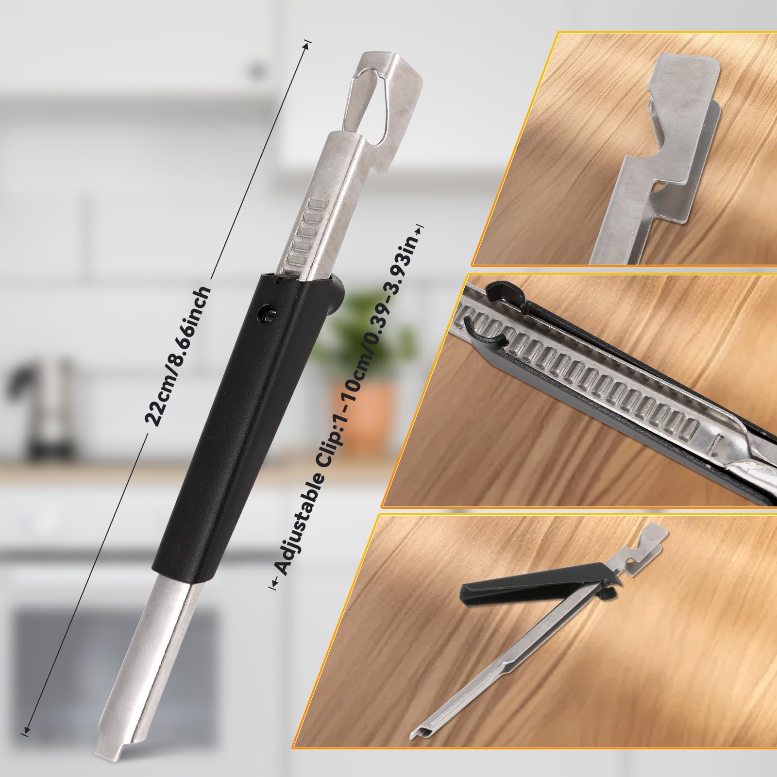 Mooshy Set 2 Apriscatole Facilitato Per Artrite - Manico Regolabile E Design A Ingranaggi, In Acciaio Inox, Per Anziani E Presa Debole