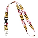Desert Cactus State of Maryland Lanyard Flag Car Keys ID Badge Holder Keychain Souvenir Detachable Breakaway Snap Buckle (Repeating Pattern Lanyard)