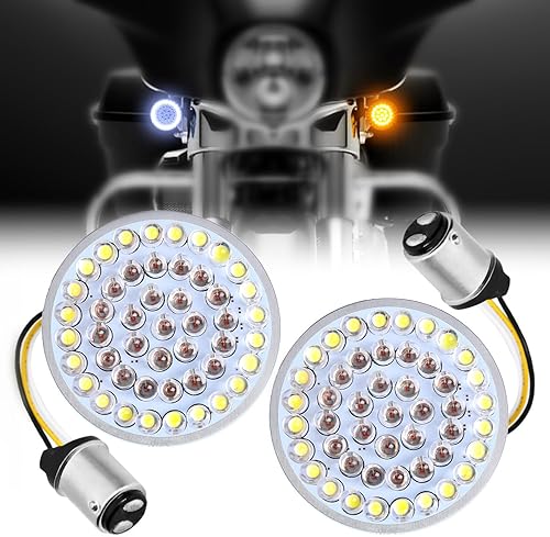 Miniatura 8 de LX-LIGHT Par de 2 pulgadas estilo bala 1157 Kit de luces direccionales LED traseras compatibles con Dyna Softail Touring Street Glide Road King