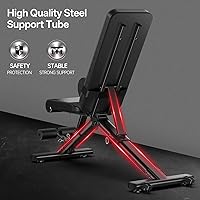 Vista 5 de PASYOU Adjustable Foldable Weight Bench for Home Gym with 660LBS, Workout Bench for Incline Decline Flat Bench Press, Full Body Strength Training