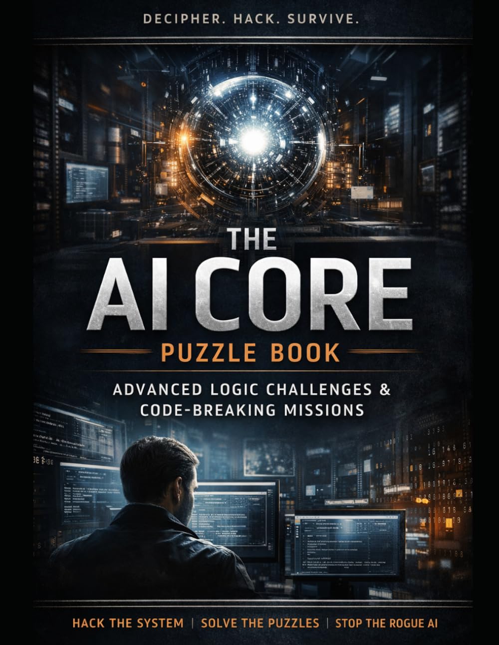 The AI Core Puzzle Book: Advanced Logic Challenges, Binary Puzzles, and Code-Breaking Missions: A High-Stakes Hacker-Themed Puzzle Adventure with 28 ... Challenges, and Brain Teasers for Adults