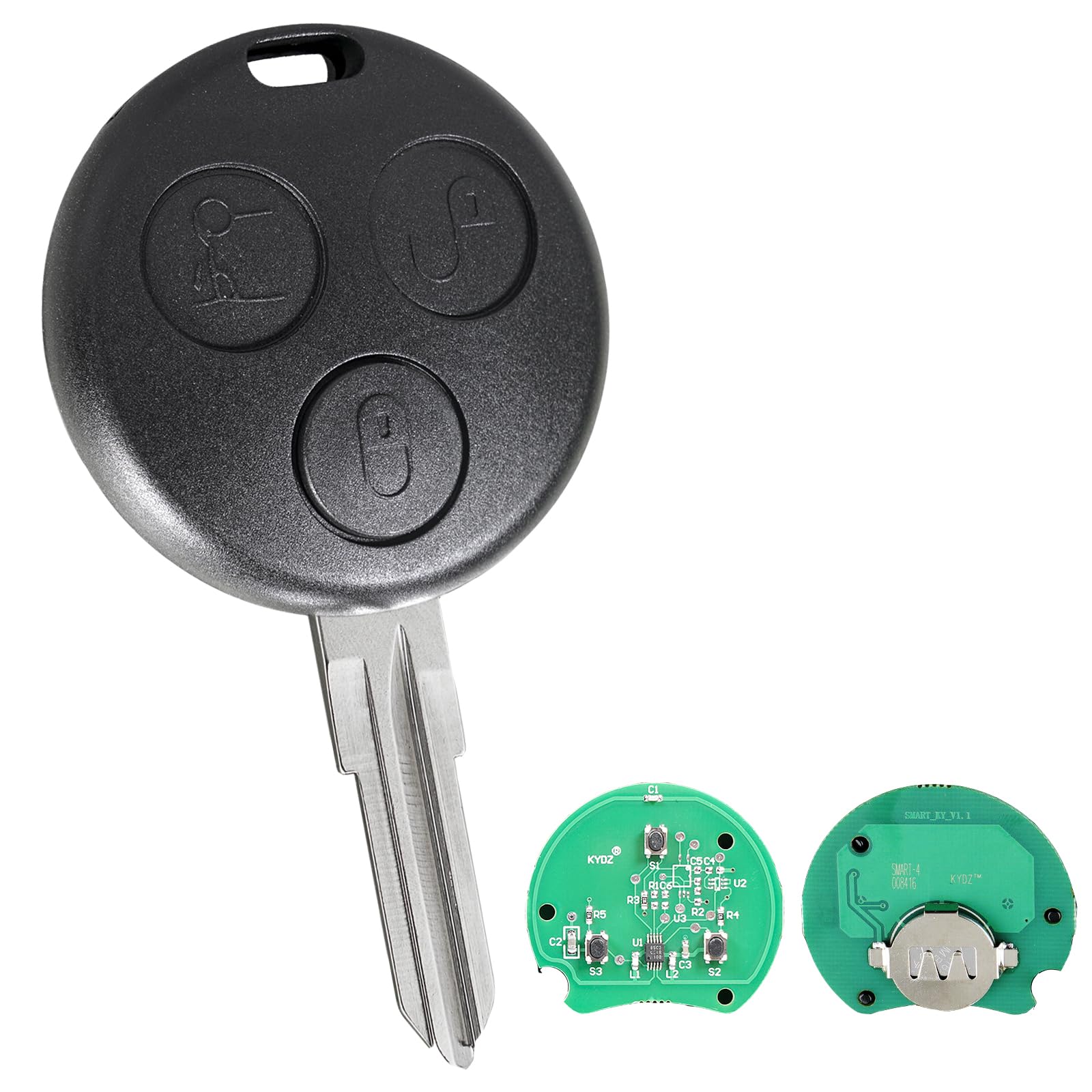 433MHZ 3 Buttons Key Fob For Mercedes Smart Car ForTwo Passion