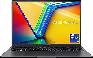 4. ASUS 2023 Vivobook 16X Laptop, 16” WUXGA, Intel Core i9-13900H CPU, NVIDIA Geforce RTX 3050 GPU, 16GB RAM, 1TB SSD, Windows 11 Home, Indie Black, K3605VC-AS96
