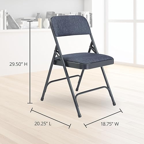 Miniatura 3 de Sillas plegables de tela premium de National Public Seating 4unidades 4