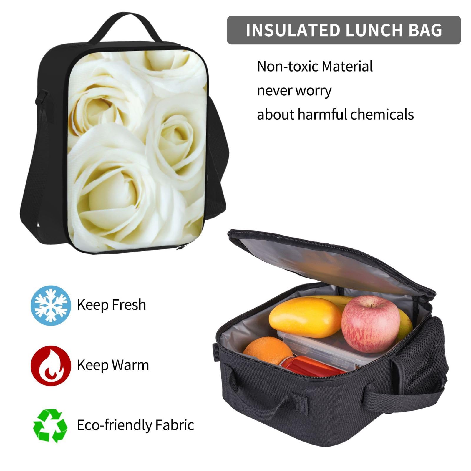 Zaino, borsa portapranzo, astuccio, set da 3 pezzi, per lavoro e