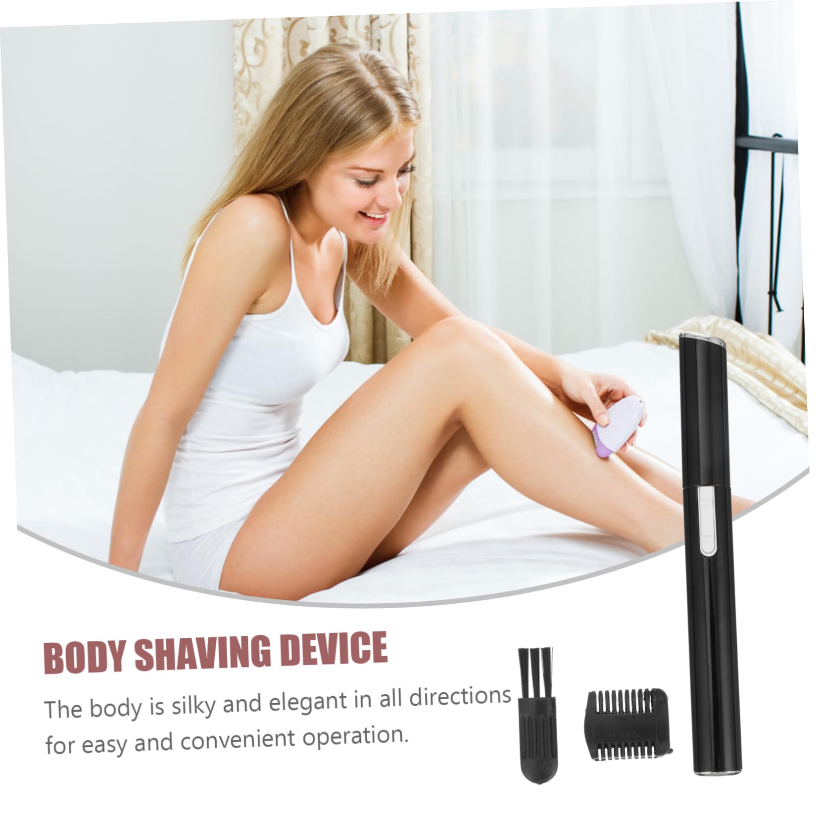 BESTYASH 1 Set Electric Eyebrow Razor Compact Eyebrow Trimmer Facial Hair Remover with Comb Brush and Grooming The Go