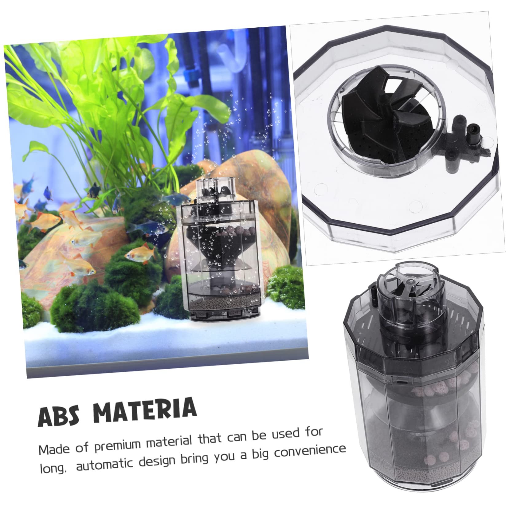 UKCOCO 5St Filter für Fischbecken Batterie Luftpumpe Aquarium Entferner Unterdrückung Nachfüllungen wasserwechsel sauerstoffpumpe Werkzeug Tank Wasserfilter Tankwäscher Abs Light Grey