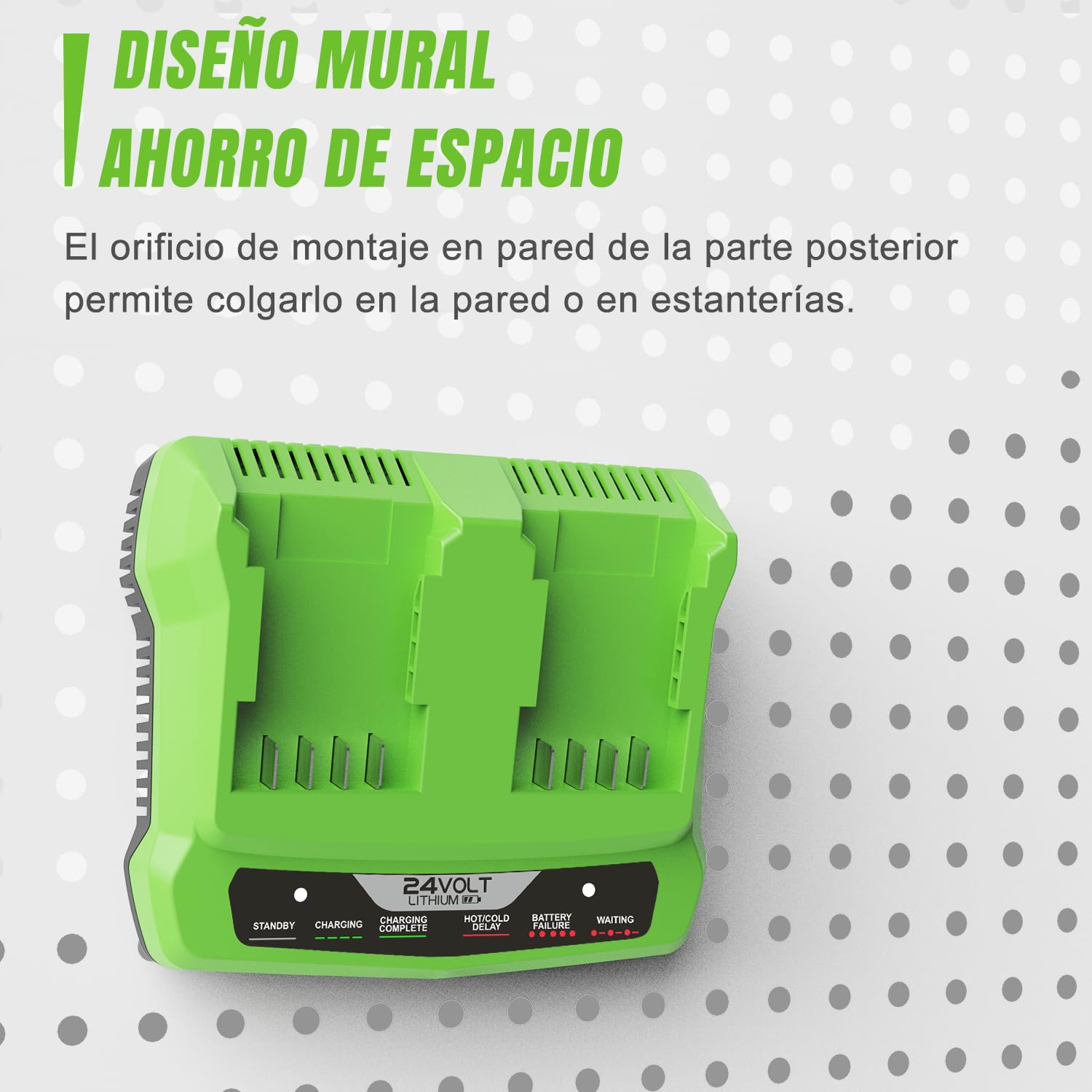 Paquete de 2 baterías de 24 V y 3,0 Ah para Greenworks G24B2 y G24B4 | Batería compatible Greenworks G24B2 G24B4, cargador G24X2UC2