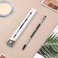 Vista 7 de KINGMAS Cepillo para Cejas Spoolie Profesional de Doble Punta con Ángulo para Delinear y Dar Forma a las Cejas o Pestañas (Negro)