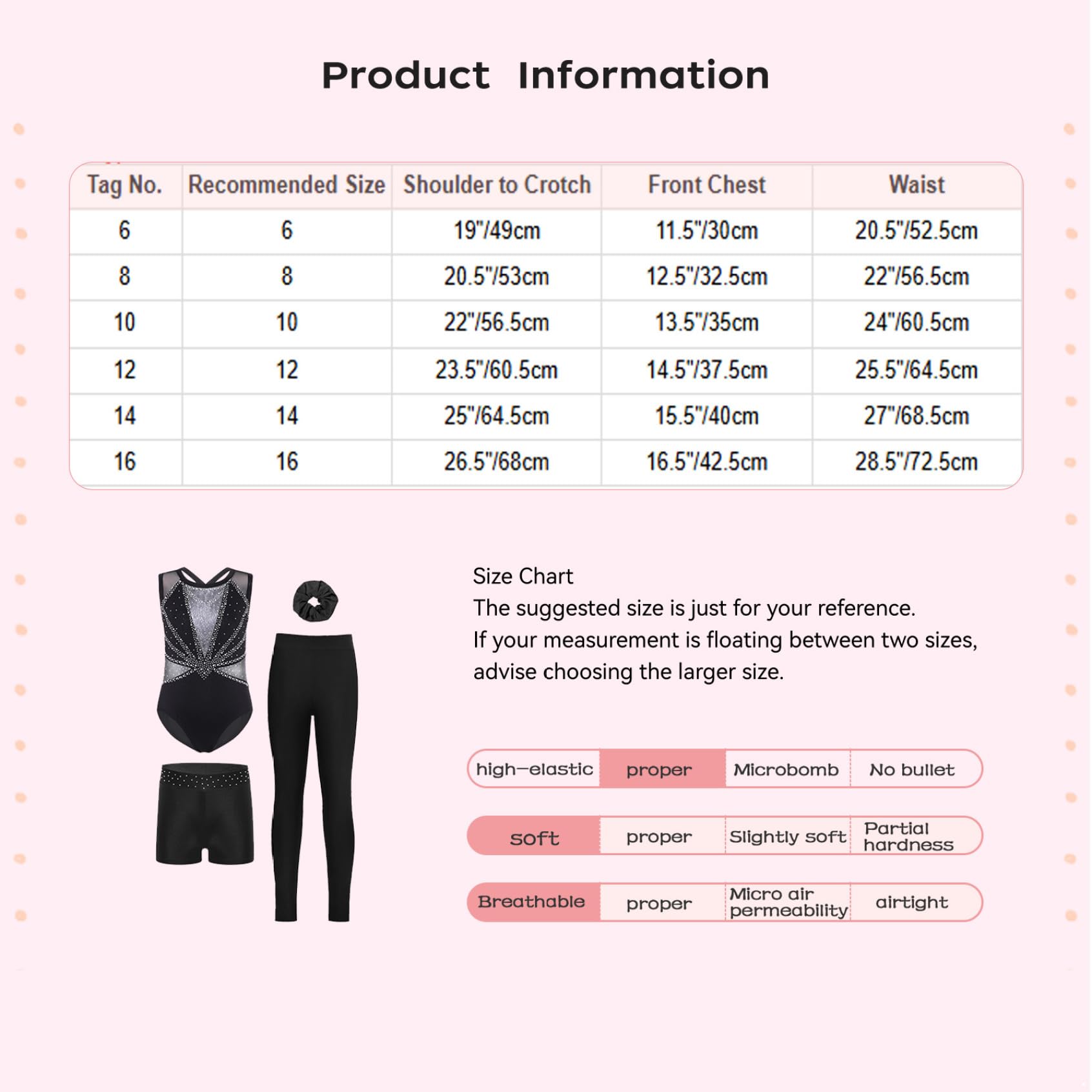 Piezas De Traje De Gimnasia Para Niñas Con Brillo Con Pantalones Cortos Moño Para El Cabello Bodysuit De Gimnasia Traje De Competición Y De Baile