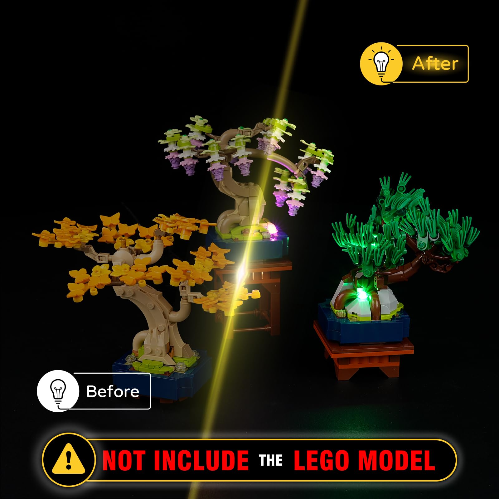 YEABRICKS LED Light for Lego-10373 Botanical Mini Bonsai Trees Building Blocks Model (Building Set NOT Included) - Image 4