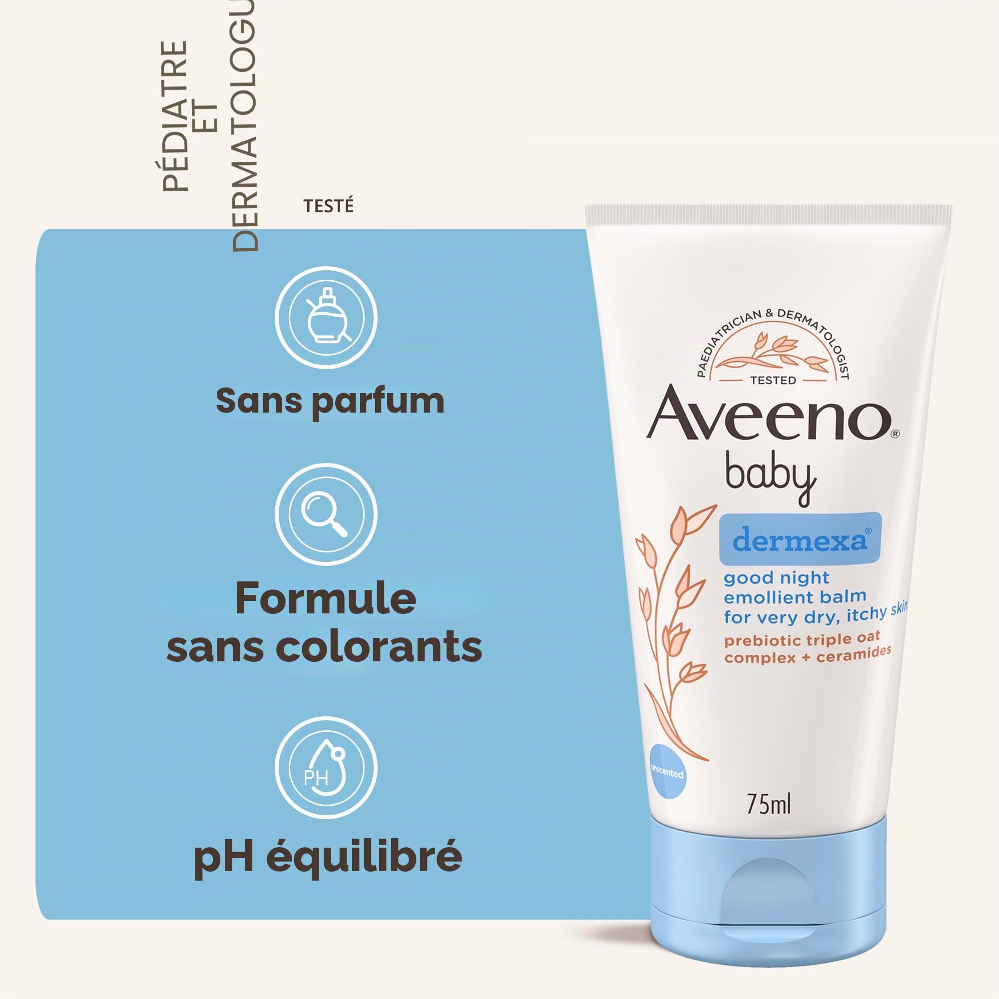 Aveeno Baby Dermexa Good Night Baume émollient 75 ml