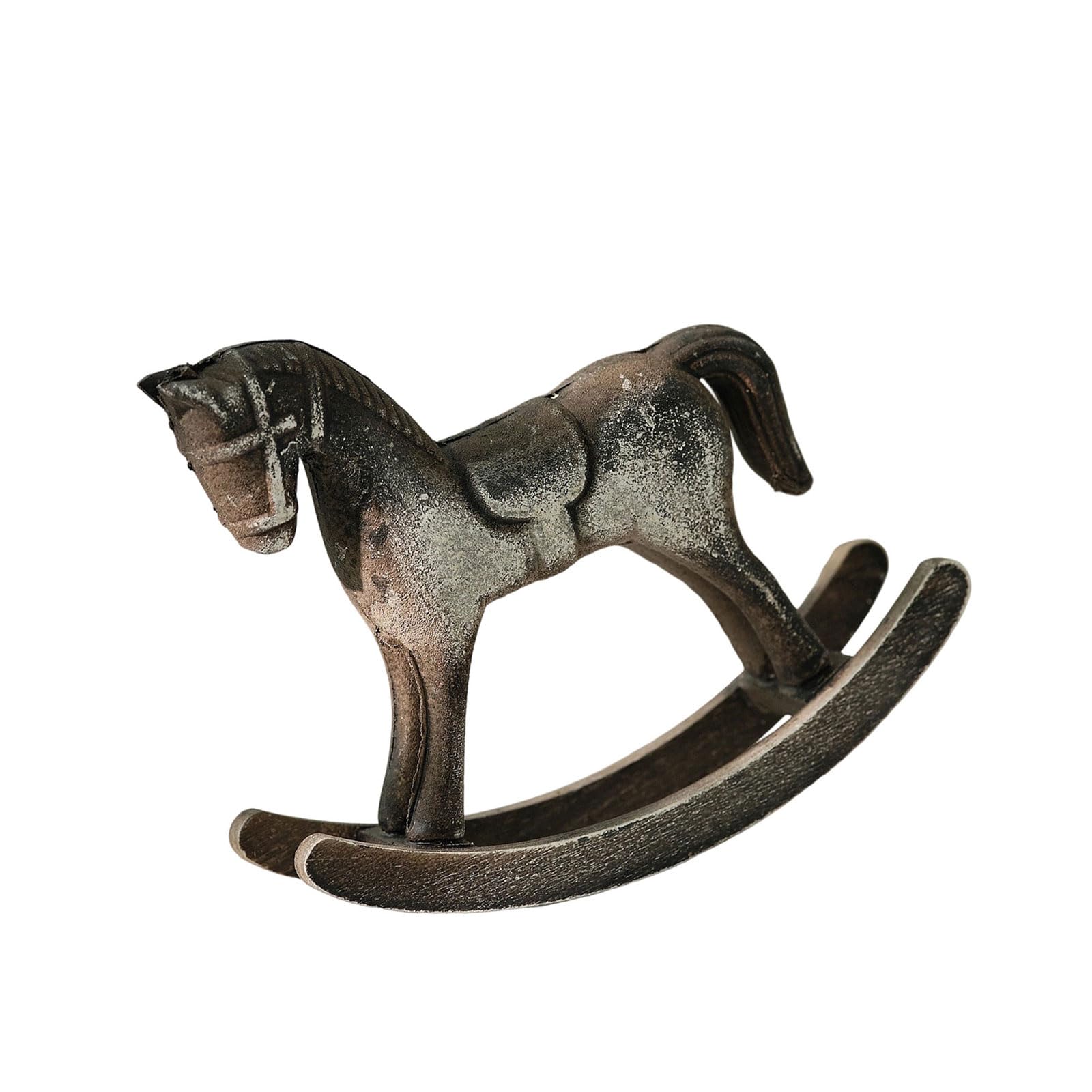 Shunzhong E Artistic Wooden Rocking Hors Statu Hom Decors For Study Desk Mantelpiec Display Collectibl Ornament Gift Living Room Wooden Art Decors