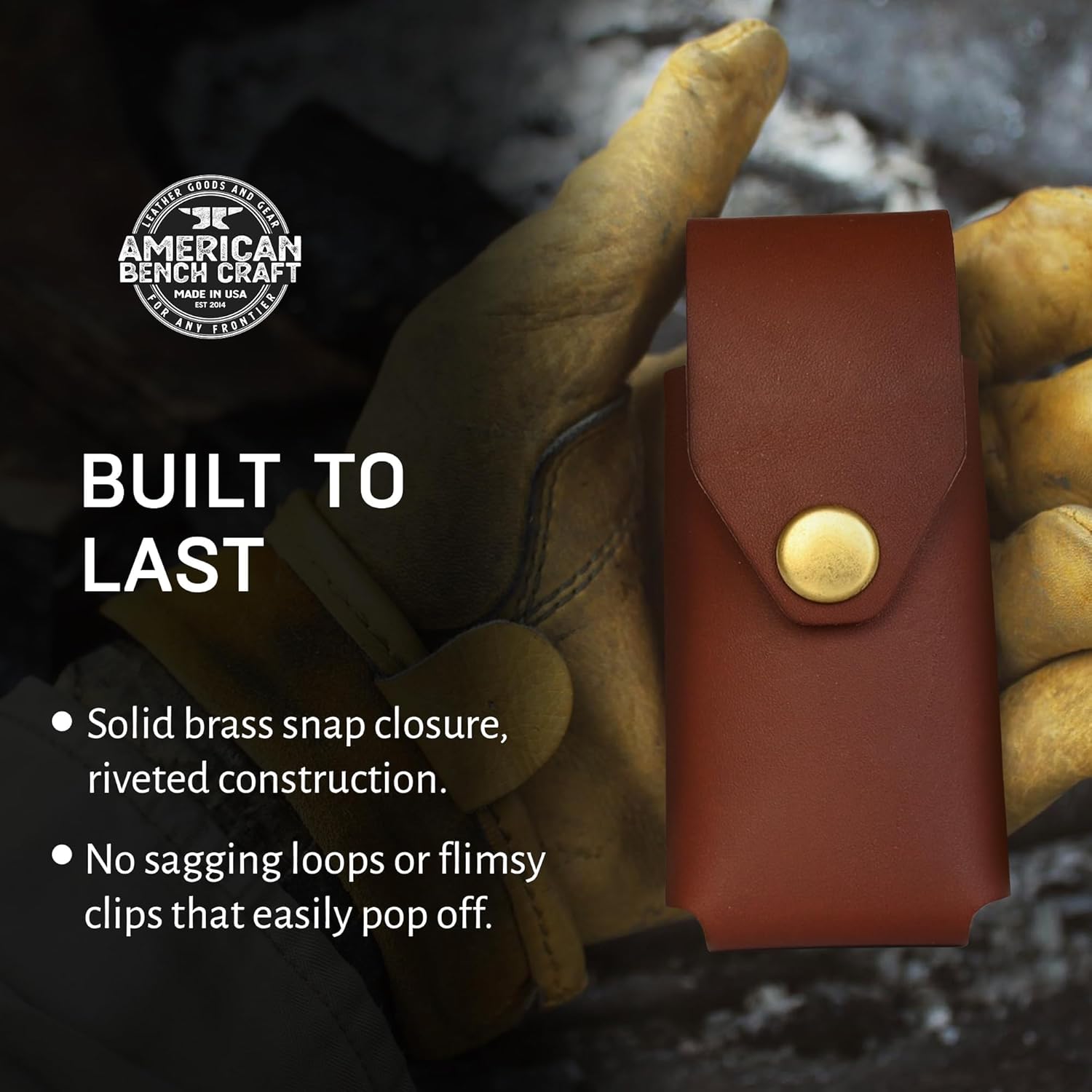 Leather Sheath for Leatherman Charge and Charge TTI - Made in USA by American Bench Craft (Brown)