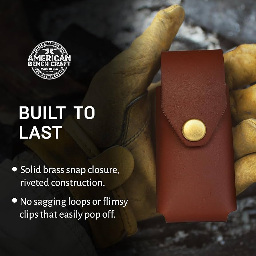 LEATHERMAN Skeltool 　ハンドメイドレザーケース付き American Bench Craft Riveted Leather Multi Tool Case fits