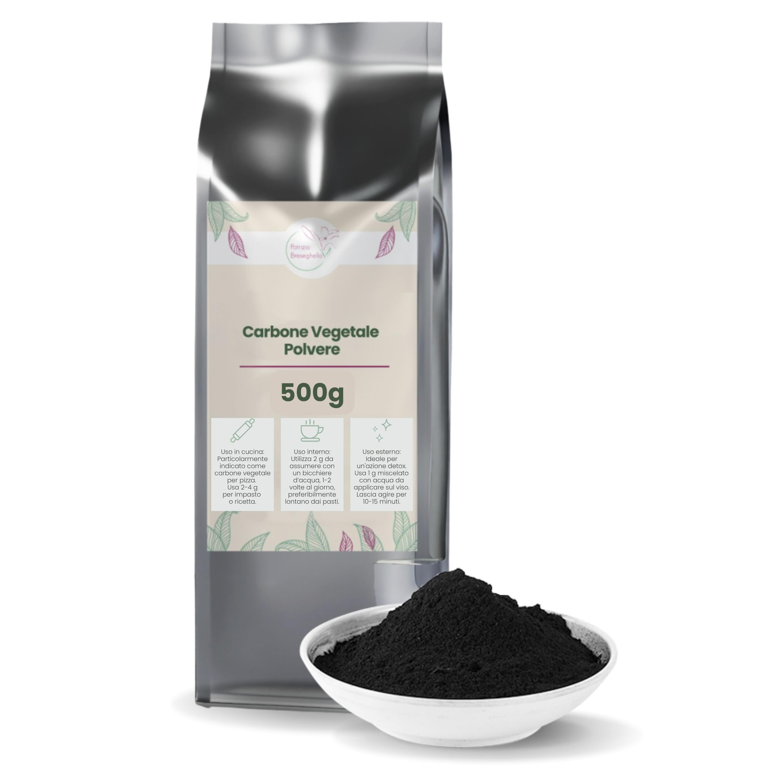 Carbone Vegetale 500 g - Polvere Effetto Anti Gonfiore