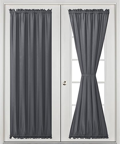 Miniatura 264 de Hiasan Cortinas para ventana de puerta delantera, bolsillo para barra, cortina de privacidad semitransparente para puerta francesa, 1 panel