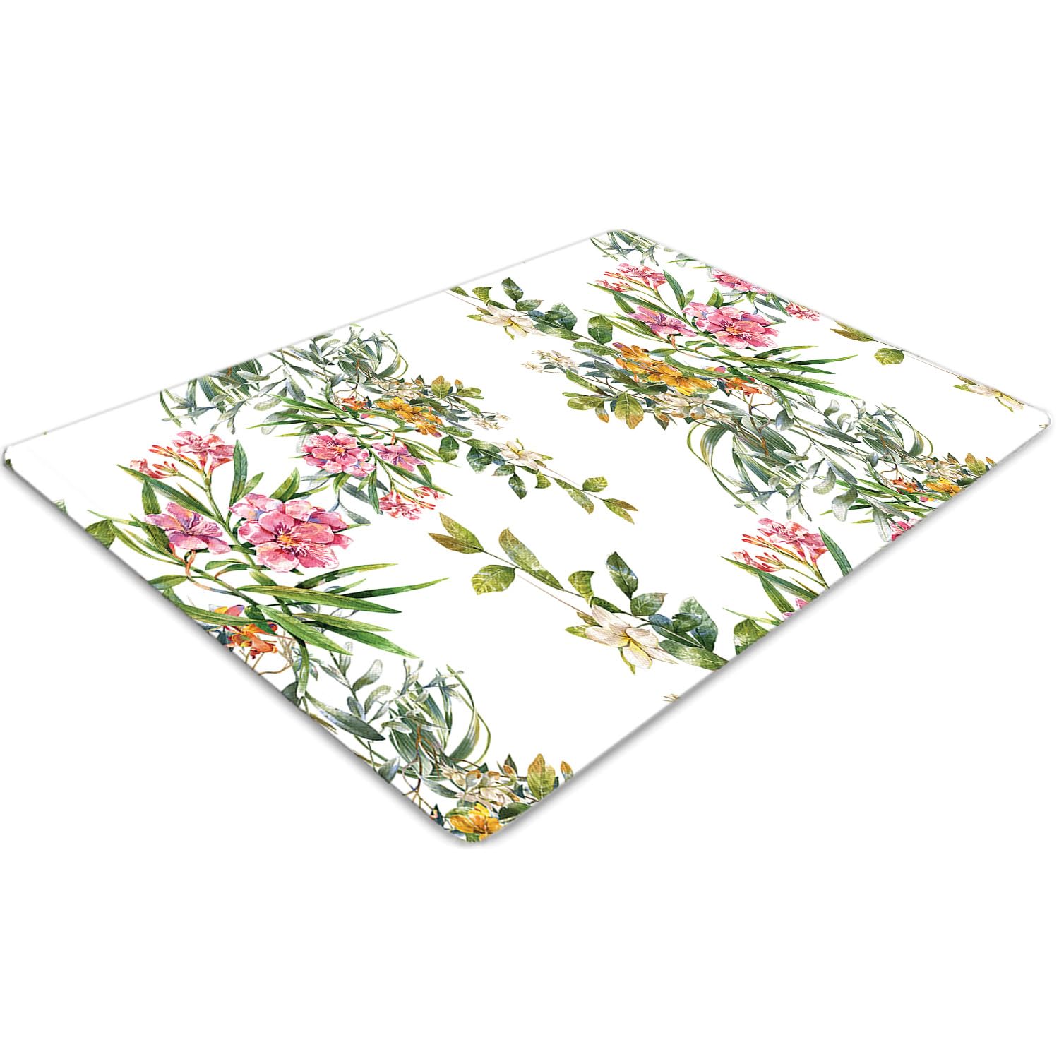 Tapis de sol pour bureau et maison avec motif décoratif floral