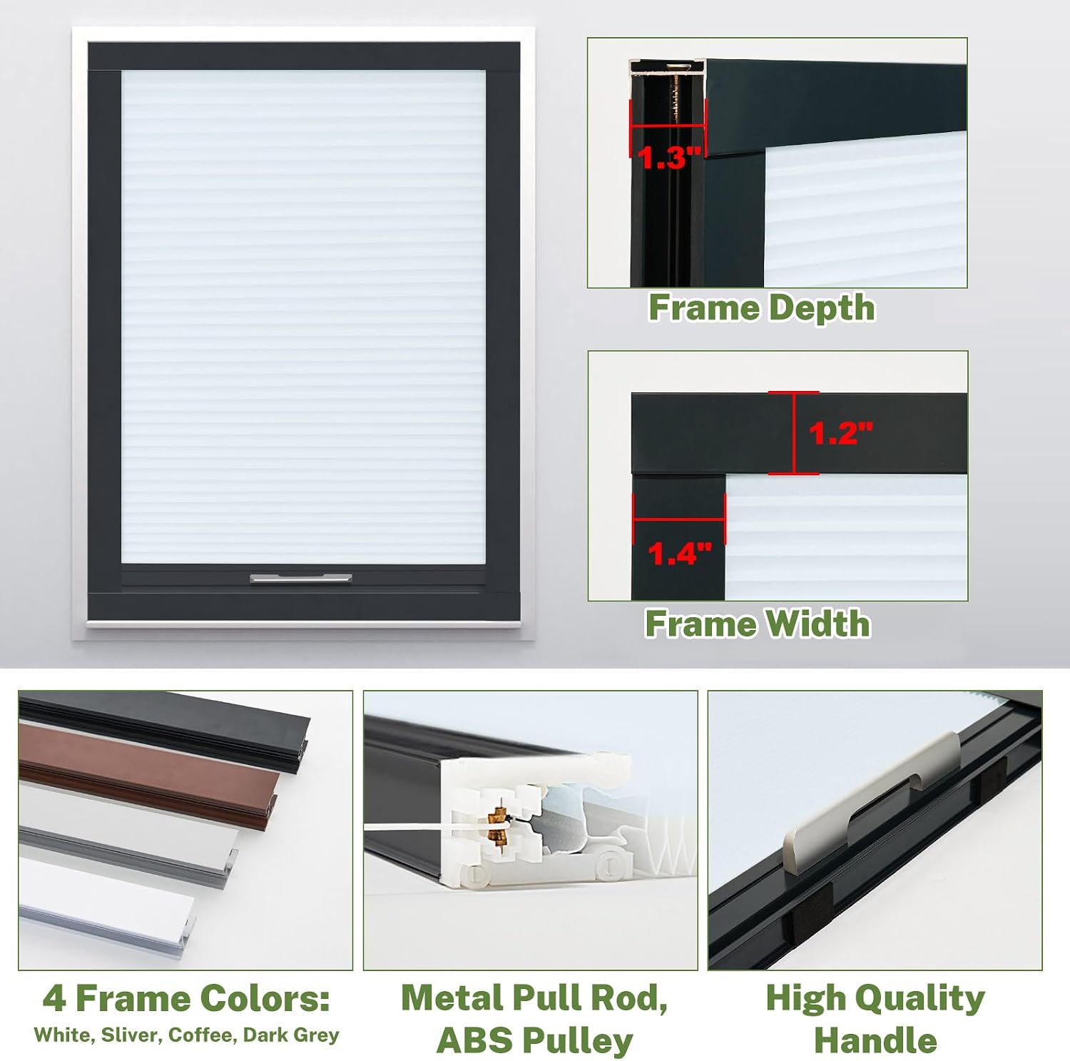 MiLin Skylight Shades & Blinds Cordless Cellular Blinds for Window Shades Suitable for Roof Inclined Plane Room Windows - Custom Cut to Size (Light Filtering Ice Blue)