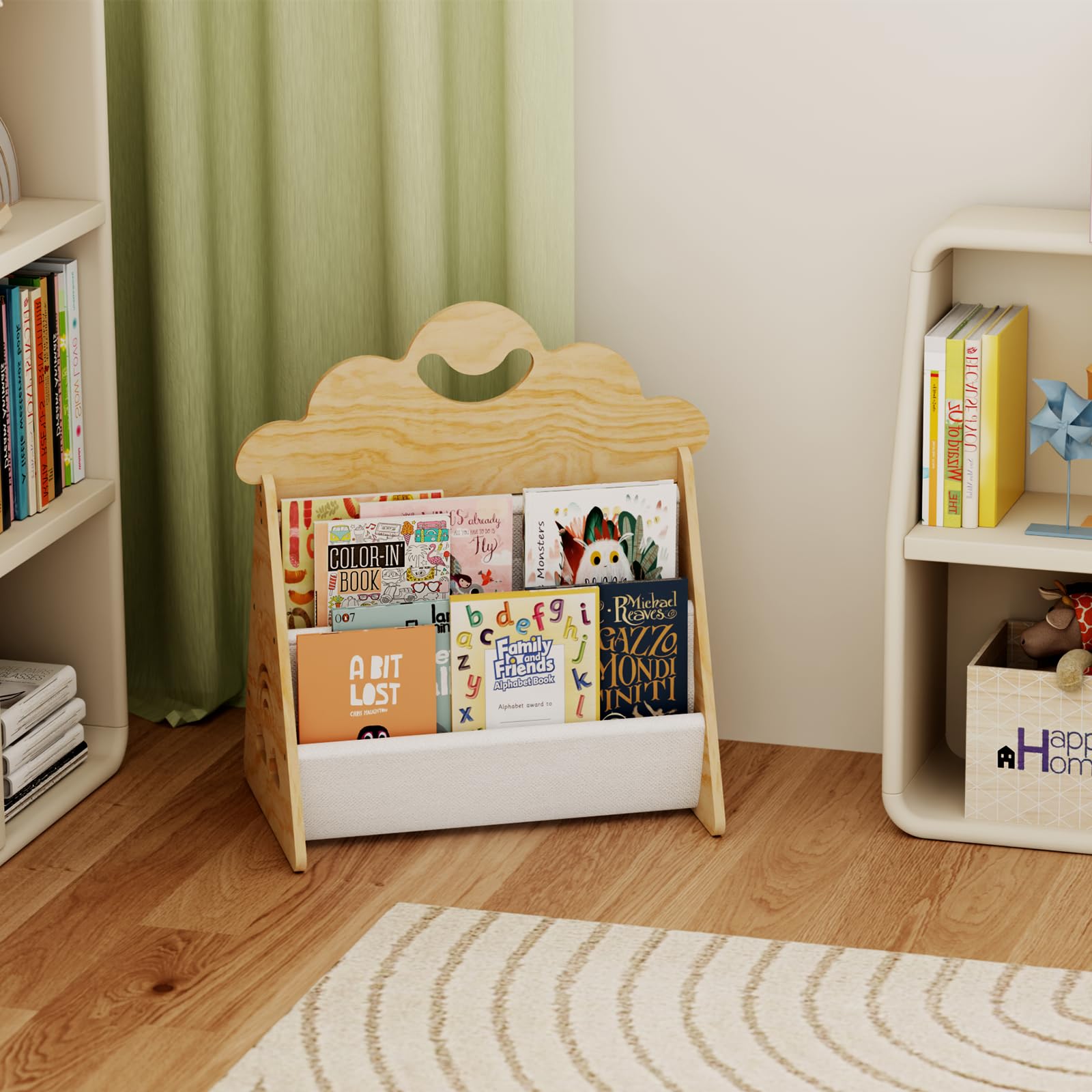 Librerie in legno per bambini, librerie Montessori per bambini, contenitori per libri per bambinis per angolo lettura, cameretta per neonati, librerie per bambini