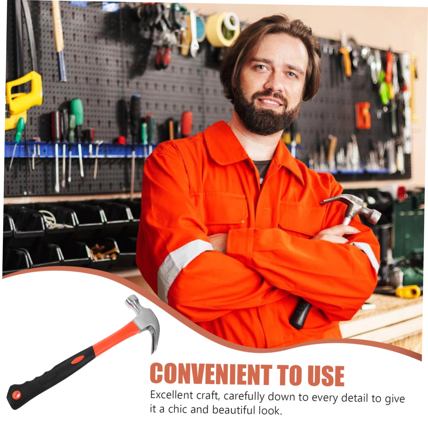 LIFKOME Multi Purpose Integrated Claw Hammer with Skid Handle Durable Nailing Tool for Home Improvement and Construction and Options