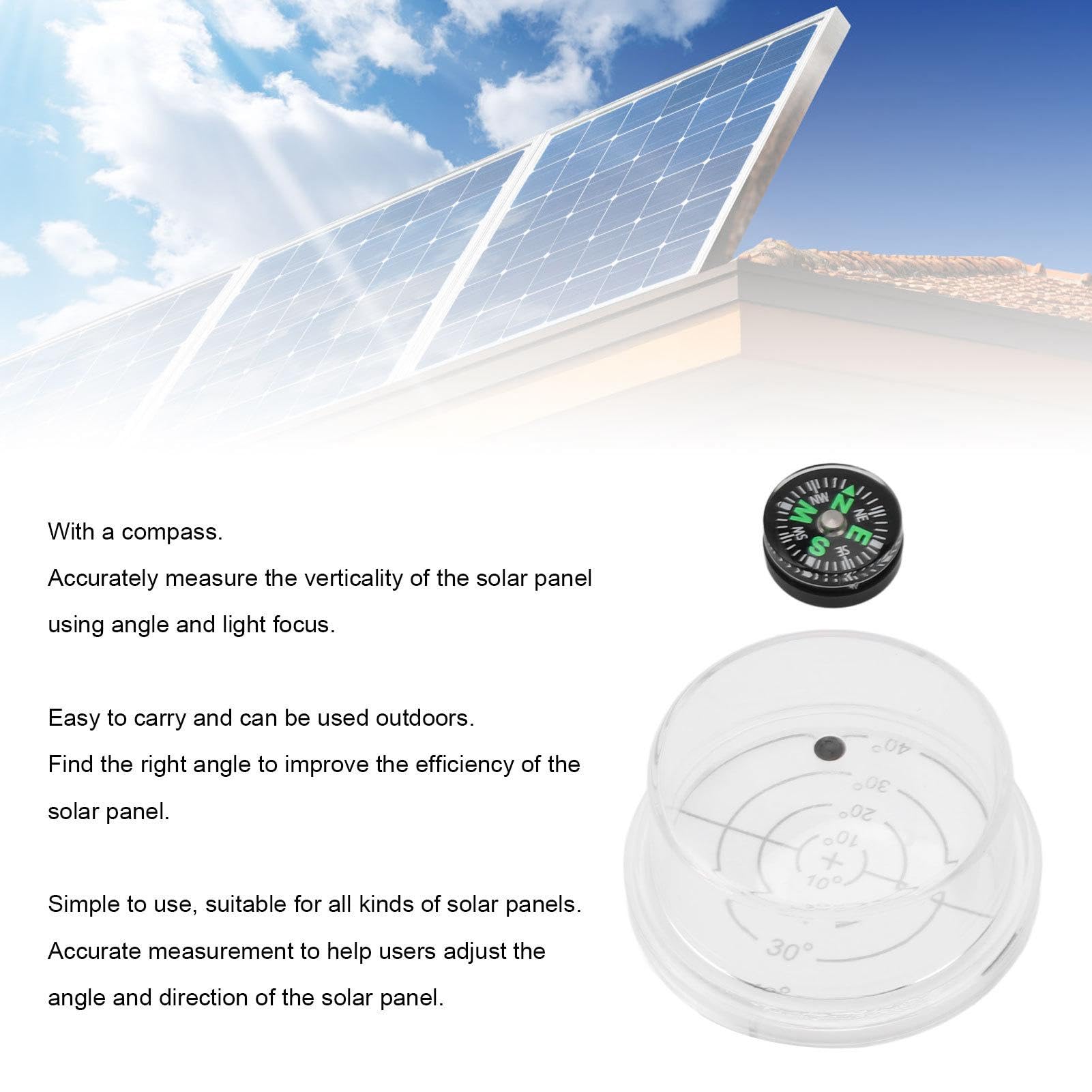 Solar Angle Guide - Pannello solare solare Tracker | Strumento di allineamento dell'angolo solare trasparente impermeabile con bussola | Sistema di tracciamento solare portatile per migliorare