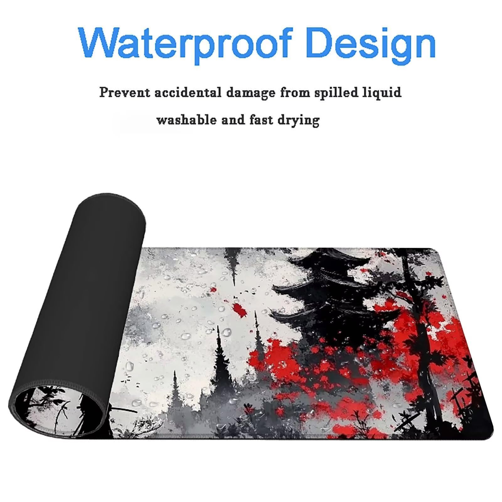 Tappetino Mouse Gaming, 1200x600mm Tappetino Mouse XXL Retro 0c0-238 | Mouse Pad Grande, Ottimizzato per i Sensori da Gioco, Migliora Precisione e Velocità, per Mac e PC, Samurai (2)