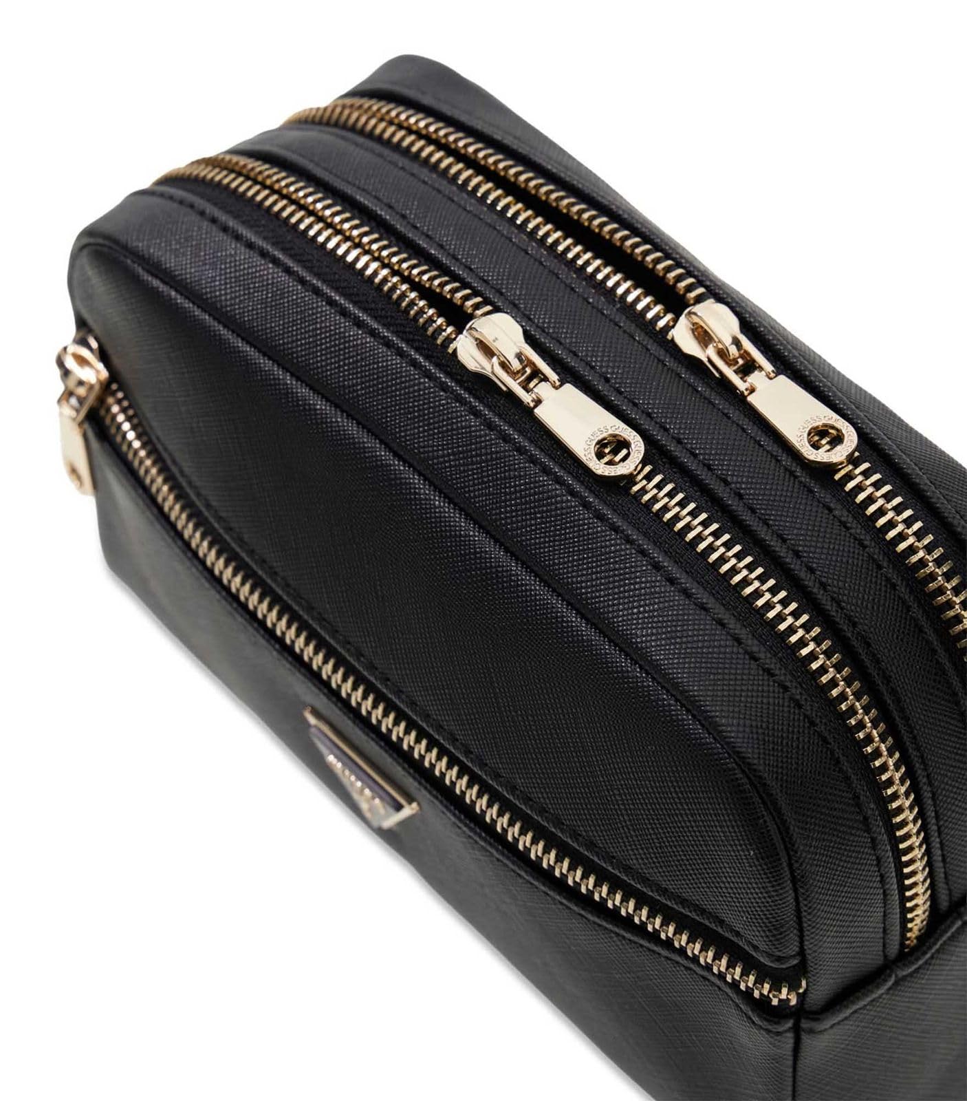 GUESS borsa per utensili borsa da toilette Double Zip Organizer Black nero