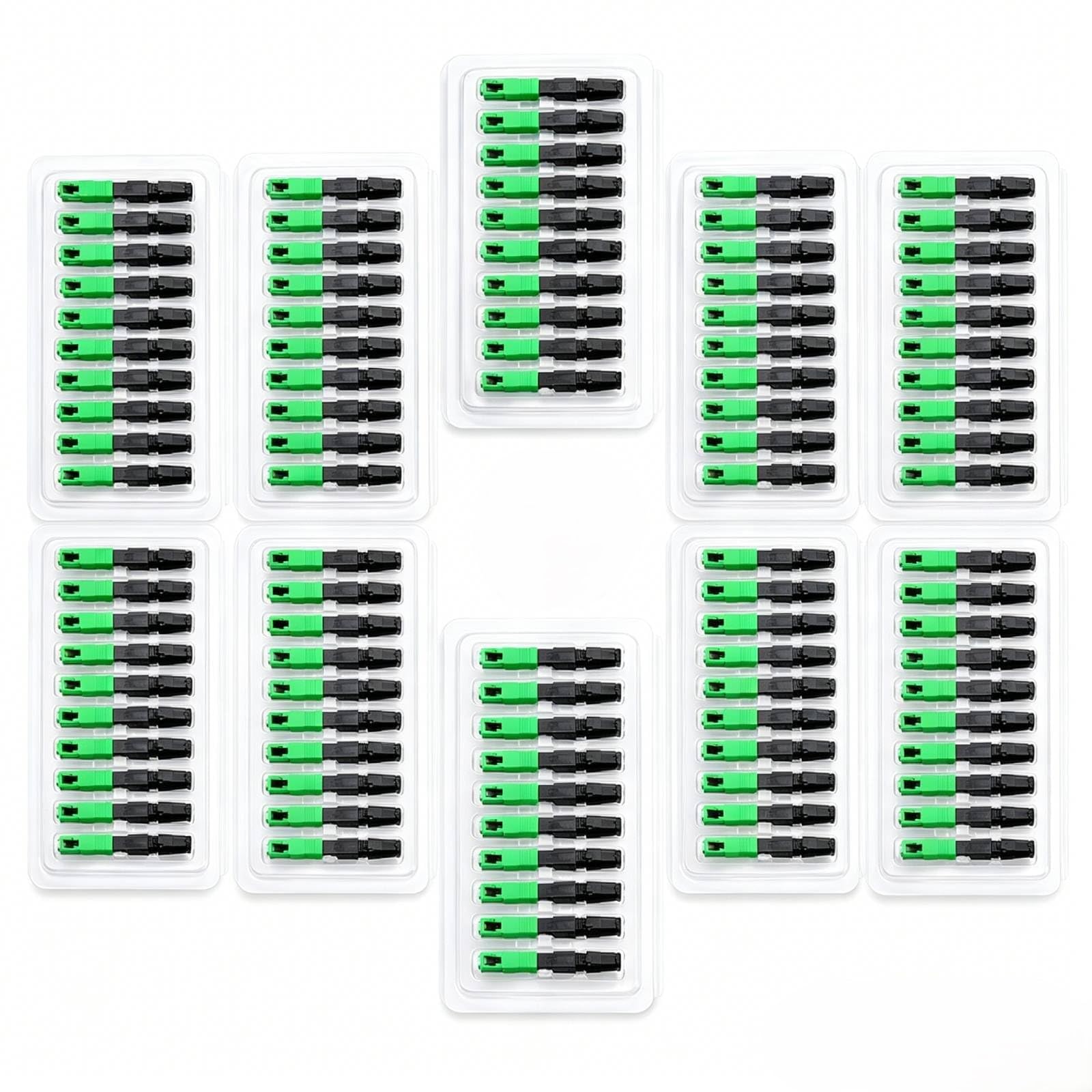 SC/AP C Connettore rapido in fibra ottica, 100 pezzi connettore in fibra ottica a freddo connettore rapido FTTH, connettore rapido in fibra con filo di cuoio incorporato per rete CATV