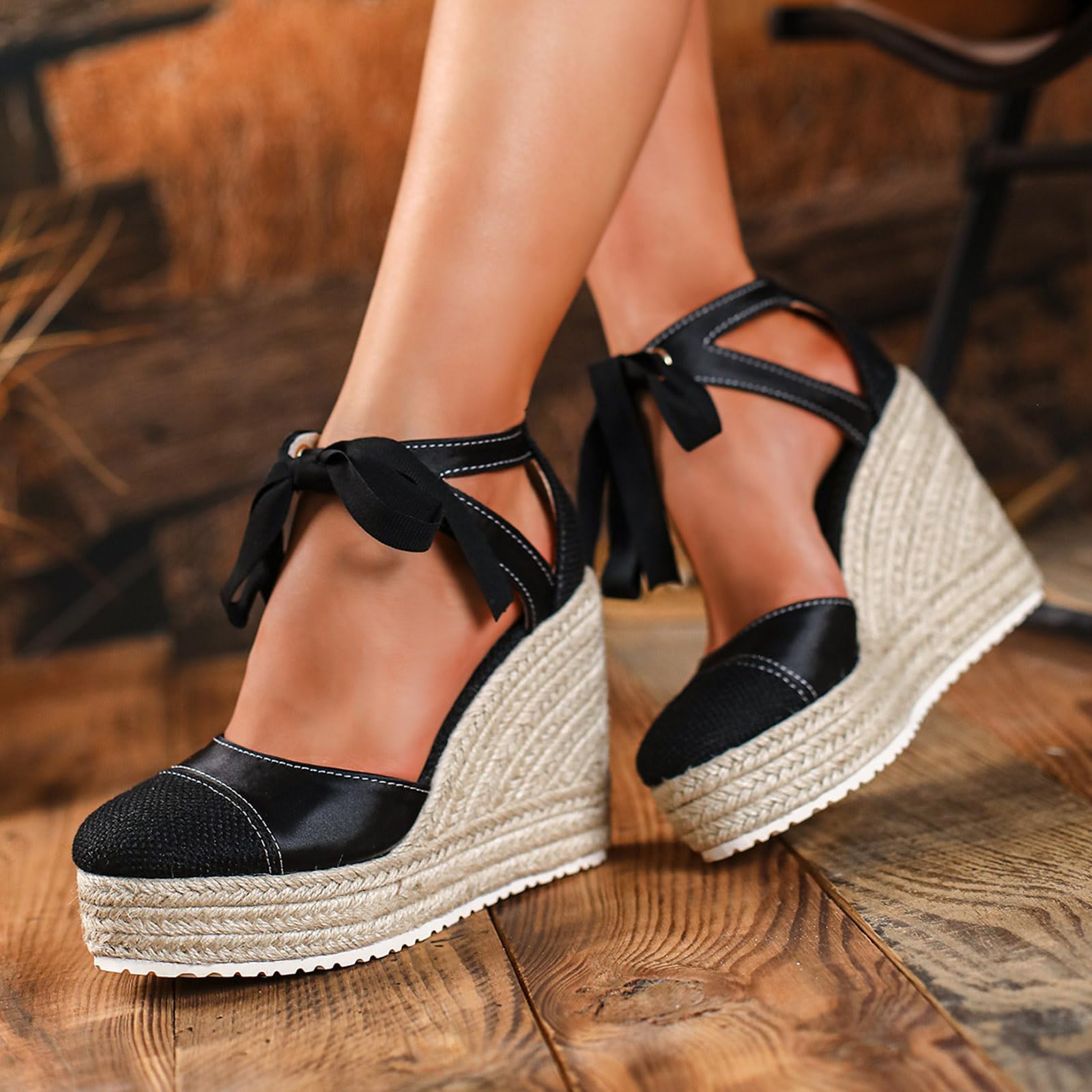 Générique Scarpe da donna estive sandali con zeppa per donna classiche, sandali da spiaggia e piscina, scarpe mediche estive piatte per estate chic chiuse leggere estate