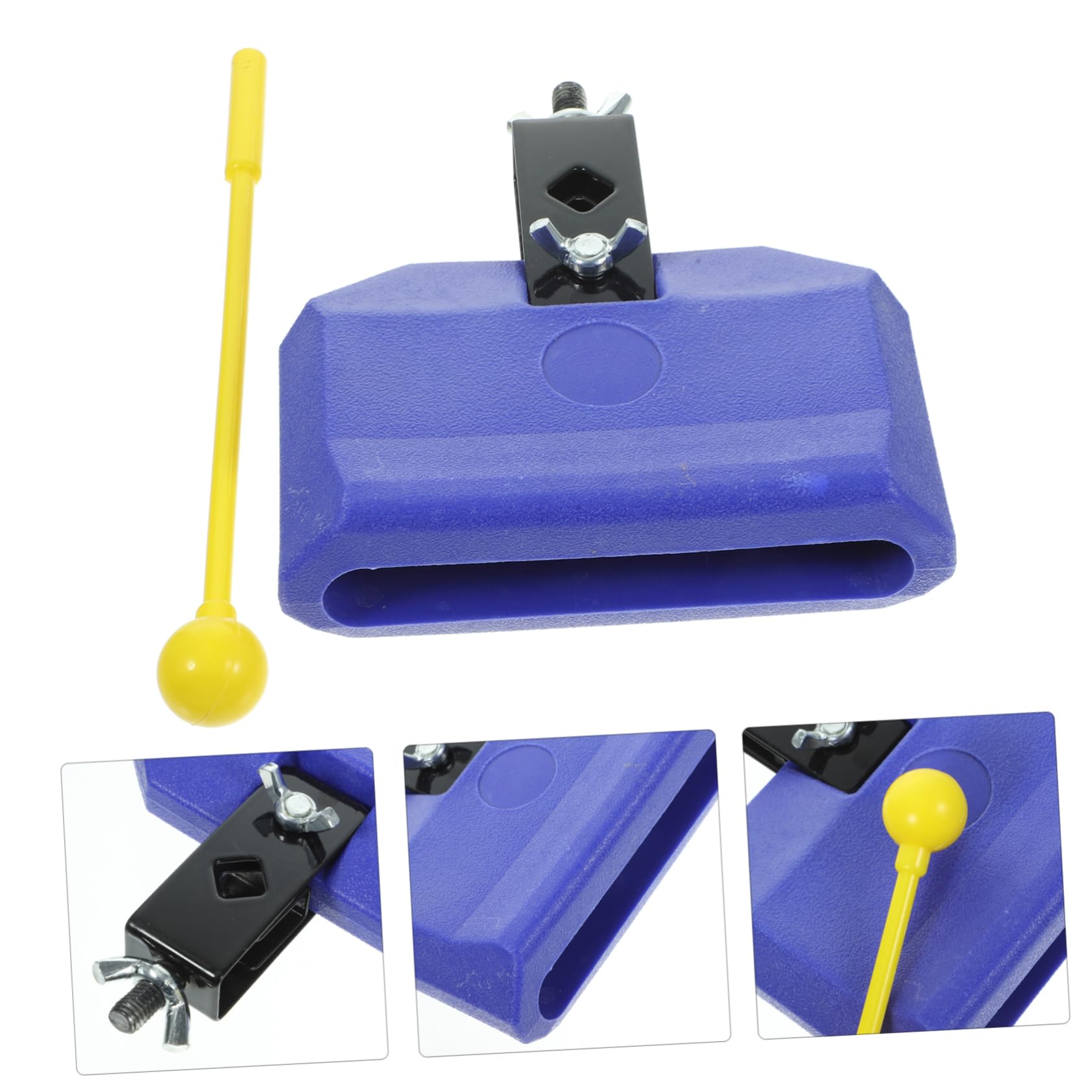 Yardwe Cowbell Noisemaker Professional Percussion Instrument Durable Material Sound for Music Education for Festivals Random