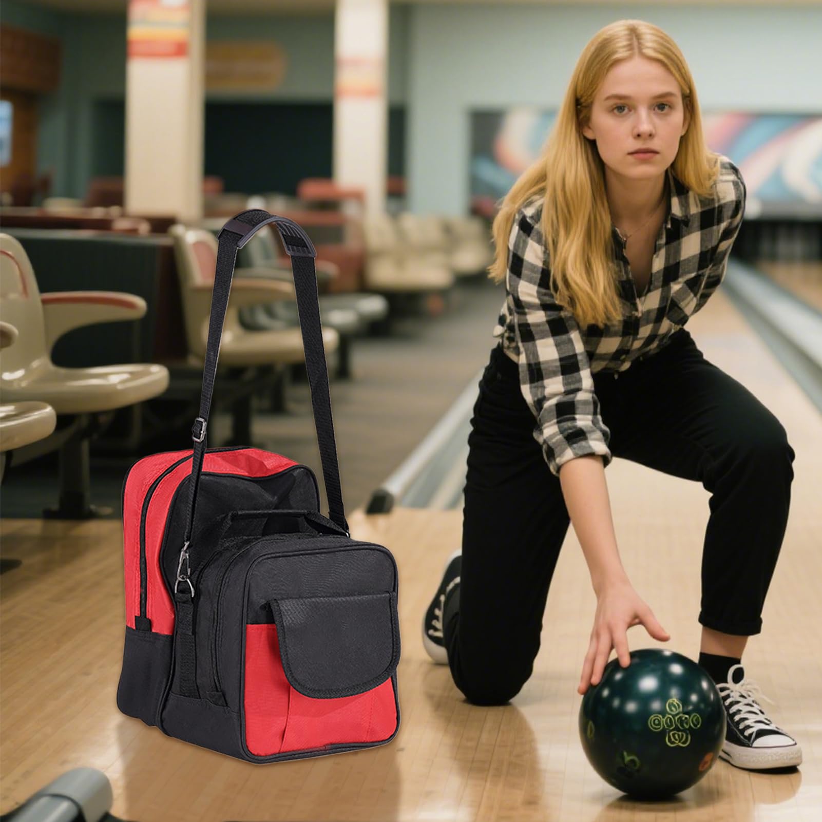 Genérico Mochila para Bolas de Bolos Bolsa para Una Bola