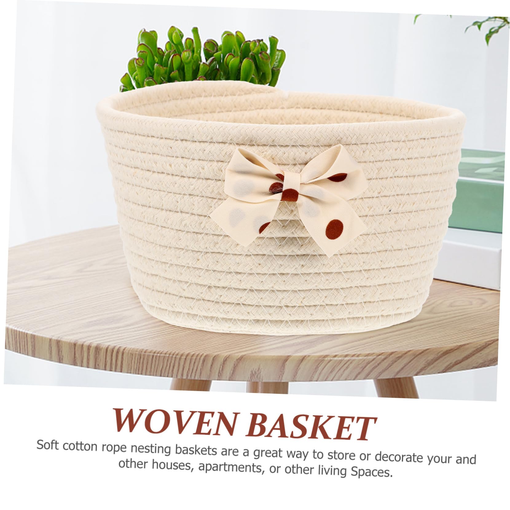 Alipis 3pièces Panier De Rangement Corde Design Nœud Panier Décoratif Pour Chambre Salon Et Organisation Maison Pour Vêtements Jouets Et Accessoires