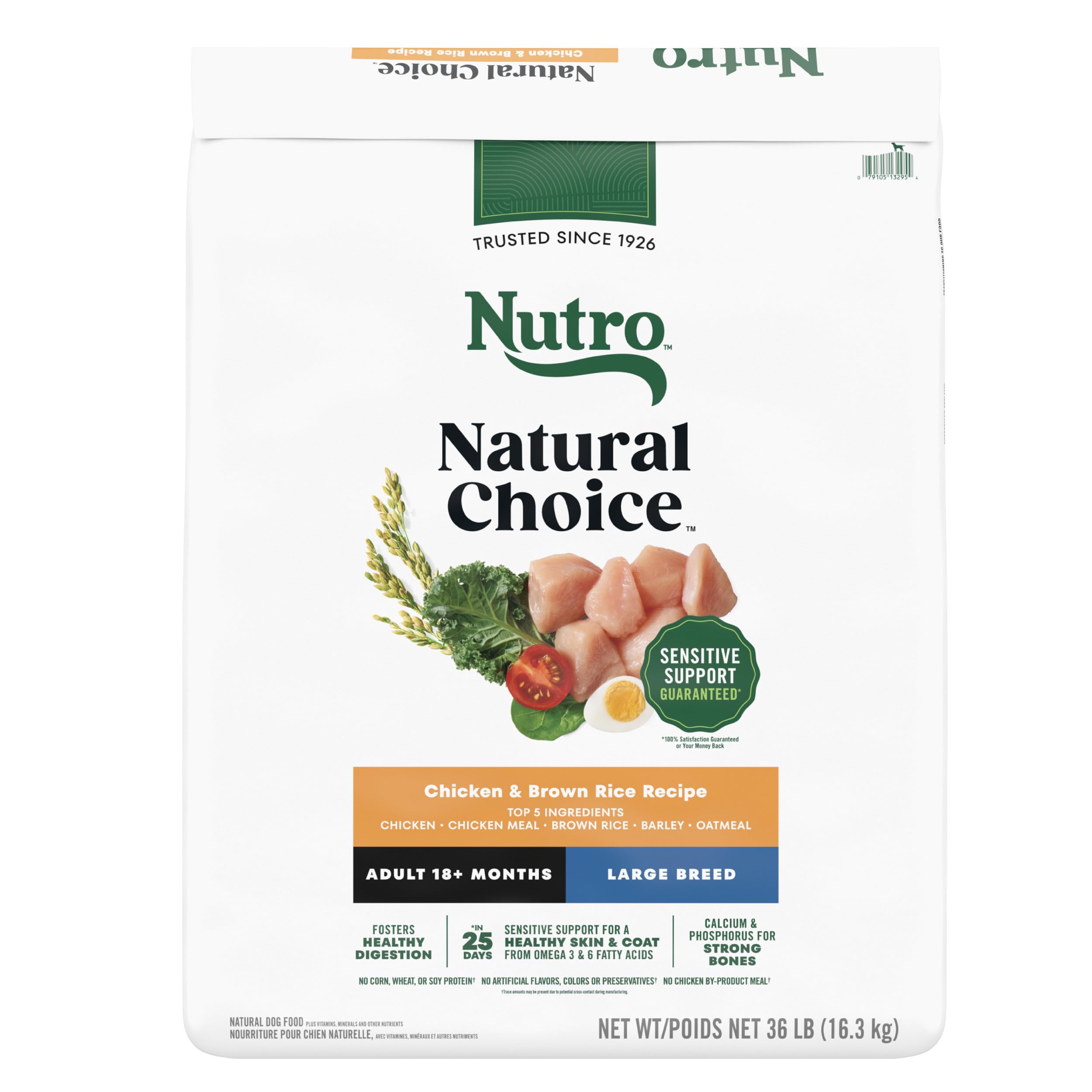 Nutro Natural Choice Adult Large Breed Dog Food Dry, Chicken & Brown Rice Recipe, 36 lb. Bag