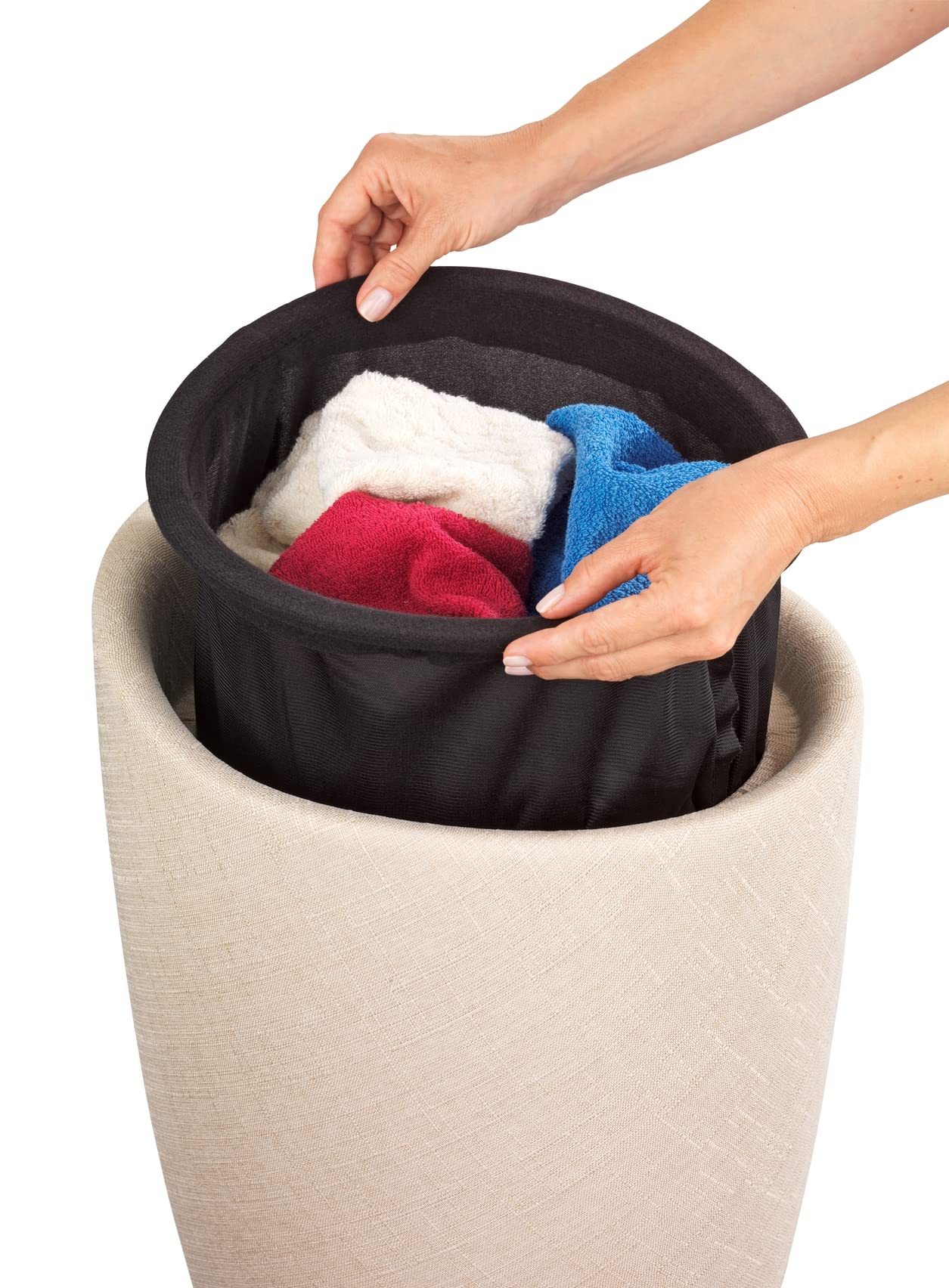 Wenko Candy Sgabello da bagno, Plastica, beige, 38.5 x 38.5 x 53.0 cm