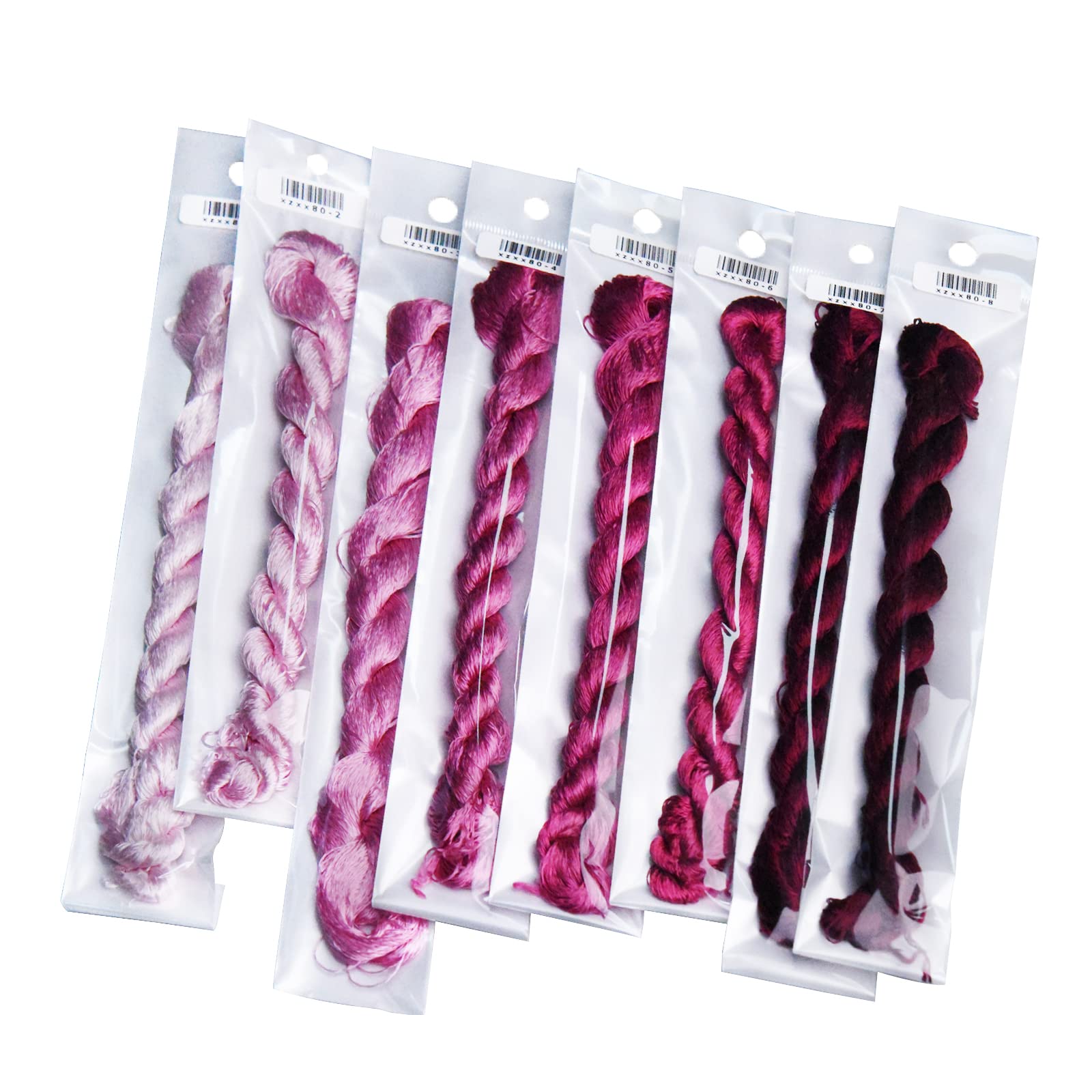 MINGGUXIUYI Natural 100% Silk Thread, Handmade Embroidery Thread, Silk Embroidery Thread 880 Metres, 8 Colors (80) - Image 4