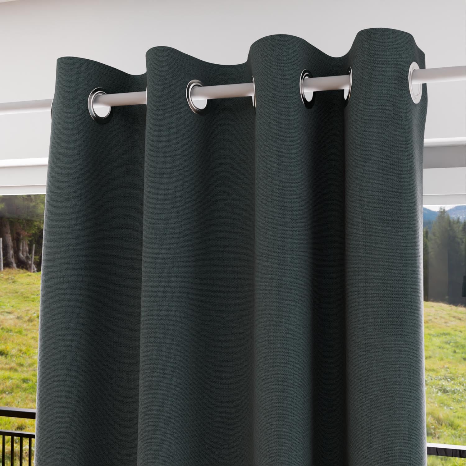 Soleil d'ocre, Eclipse 100% Blackout Curtain PVC Khaki 135 x 180 cm